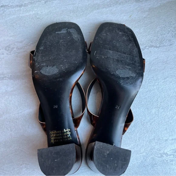 LMS the Brand The Rachel Block heel Tortoise Sandals Size 39 - Picture 12 of 12